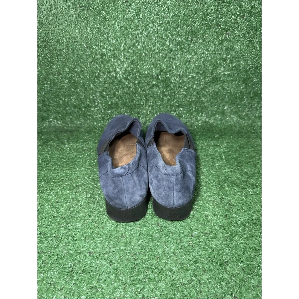 Clarks Artisan Womens Size 9 Blue Suede Daelyn Hill Slip On Shoes Wedge Sneakers